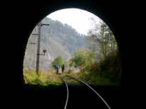 Hinter einem der vielen Tunnel